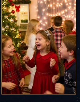 Family Christmas PJ Party at Burr Homestead